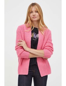 Luisa Spagnoli cardigan din lana culoarea roz, călduros