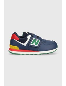 New Balance sneakers pentru copii PV574CT culoarea albastru marin