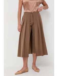 Silvian Heach pantaloni culoarea maro, lat, high waist