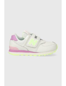 New Balance sneakers pentru copii PV574CX culoarea alb