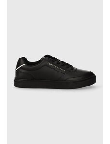 Tommy Hilfiger sneakers din piele TH ELEVATED CLASSIC SNEAKER culoarea negru, FW0FW07567