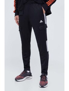 adidas pantaloni de trening culoarea negru, cu imprimeu IA3067