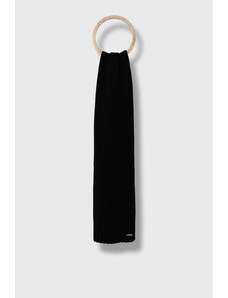 Calvin Klein esarfa de lana culoarea negru, neted