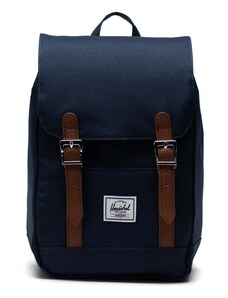 Herschel rucsac Retreat Mini Backpack culoarea albastru marin, mic, neted