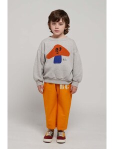 Bobo Choses pantaloni de trening din bumbac pentru copii culoarea portocaliu, cu imprimeu