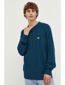 Dickies pulover de bumbac culoarea albastru marin, light