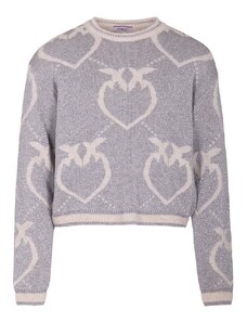 Pinko Up pulover pentru copii din amestec de lana culoarea gri, light