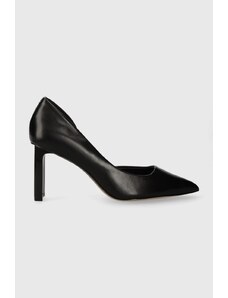 Aldo pantofi de piele Ligowan culoarea negru, cu toc drept, 13658282.LIGOWAN