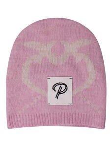 Pinko Up caciula din lana pentru copii culoarea roz, din tesatura neteda