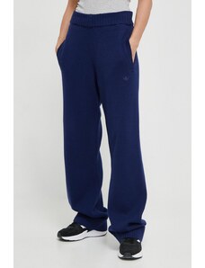 adidas Originals pantaloni de trening din bumbac culoarea albastru marin, neted