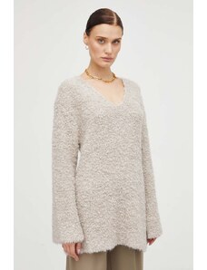 By Malene Birger pulover de lana femei, culoarea bej, călduros