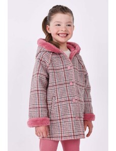 Mayoral palton din amestec de lână pentru copii culoarea roz