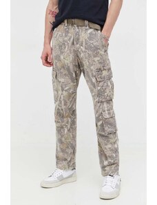 Abercrombie & Fitch pantaloni de bumbac culoarea verde, cu fason cargo