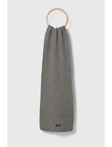 Calvin Klein esarfa de lana culoarea gri, melanj