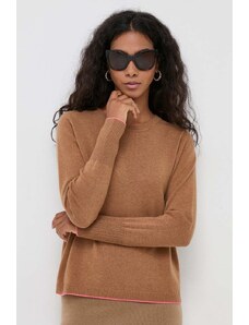 Pinko pulover de lana femei, culoarea bej, light