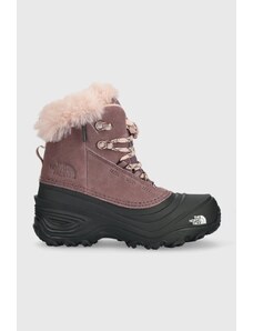 The North Face cizme de iarna pentru copii Y SHELLISTA V LACE WP culoarea violet