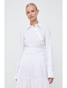 Pinko bluza femei, culoarea alb, neted