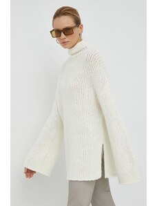 By Malene Birger pulover de lana Amin femei, culoarea bej, călduros, cu turtleneck