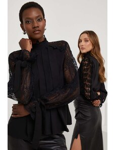 Answear Lab bluza X limited collection NO SHAME femei, culoarea negru, neted