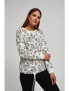 Moodo Sweatshirt with tie at waist and print
