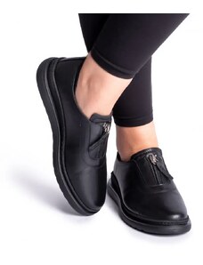 Pantofi piele naturala 9005 negru Dr. Calm