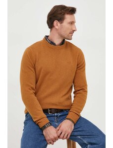 Barbour pulover de lana barbati, culoarea galben, light