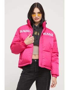 Karl Kani geaca femei, culoarea roz, de iarna