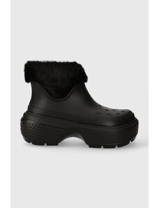 Crocs cizme de iarna Stomp Lined Boot culoarea negru, 208718