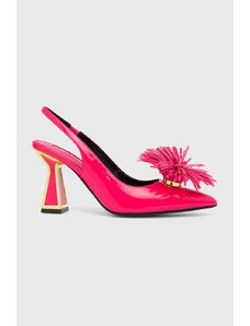 Kat Maconie pantofi de piele Shani culoarea roz, cu toc drept, cu toc deschis