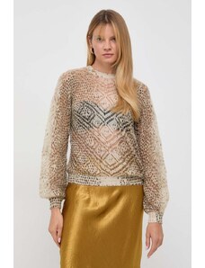 Twinset pulover de lana femei, culoarea bej, light