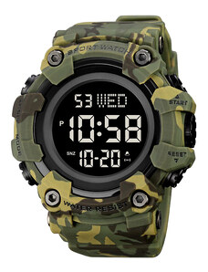 Ceas sport Skmei Camuflaj Militar Digital Alarma Cronometru Data Lumina de fundal
