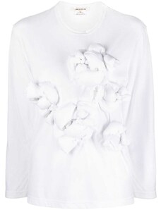 Comme Des Garçons appliqué-detail cotton T-Shirt - White