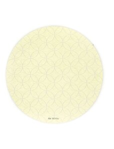 CU I SEEYOU geometric-pattern print placemats (set of three) - Gold