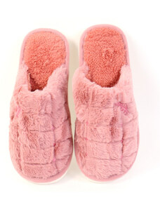 Papuci de casa pufosi roz Paniz