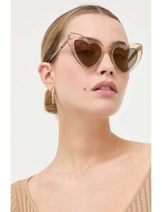 Saint Laurent ochelari de soare femei, culoarea bej