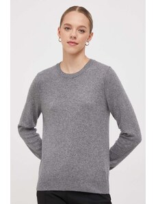 Sisley pulover din amestec de lana femei, culoarea gri, light