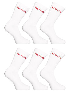 6PACK socks Hugo Boss high white