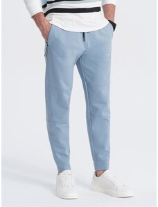 Ombre Clothing Men's sweatpants joggers - light blue V2 OM-PASK-0142