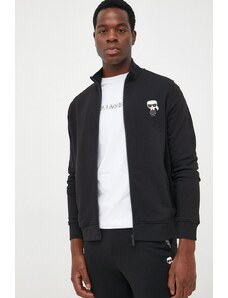 Karl Lagerfeld bluză bărbați, culoarea negru, cu imprimeu 500900.705895