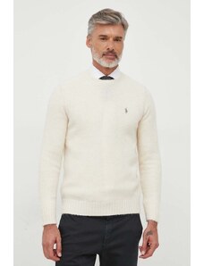 Polo Ralph Lauren pulover de lana barbati, culoarea bej