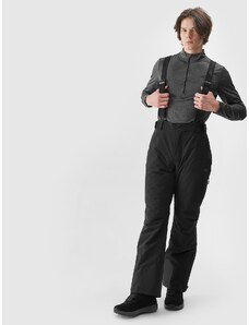4F Pantaloni de schi cu bretele membrana 10000 pentru bărbați - negri - 3XL