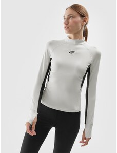 4F Lenjerie termoactivă scămoșată (bluză) din material reciclat pentru femei - albă - L