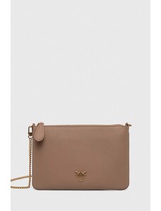 Pinko poseta de piele culoarea maro