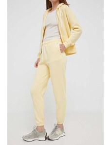 Polo Ralph Lauren pantaloni de trening culoarea galben, uni 211891560