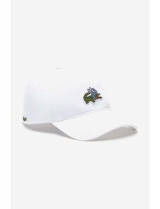 Lacoste șapcă din bumbac x Netflix culoarea alb, cu imprimeu RK7743-VIQ
