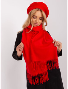 Fashionhunters Red wide women's scarf