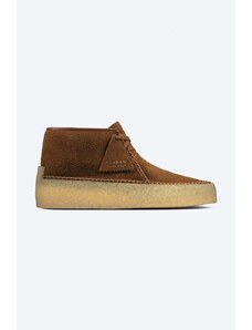 Clarks Originals pantofi de piele Caravan bărbați, culoarea maro, 26163854