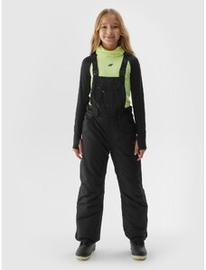 4F Pantaloni de schi cu bretele membrana 10000 pentru fete - negri - 122