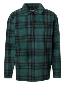 DAN FOX APPAREL Bluză de molton 'Magnus' verde pin / negru