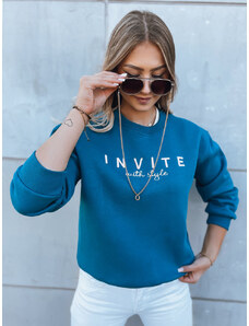 Women's hoodless sweatshirt INVITE dark blue Dstreet